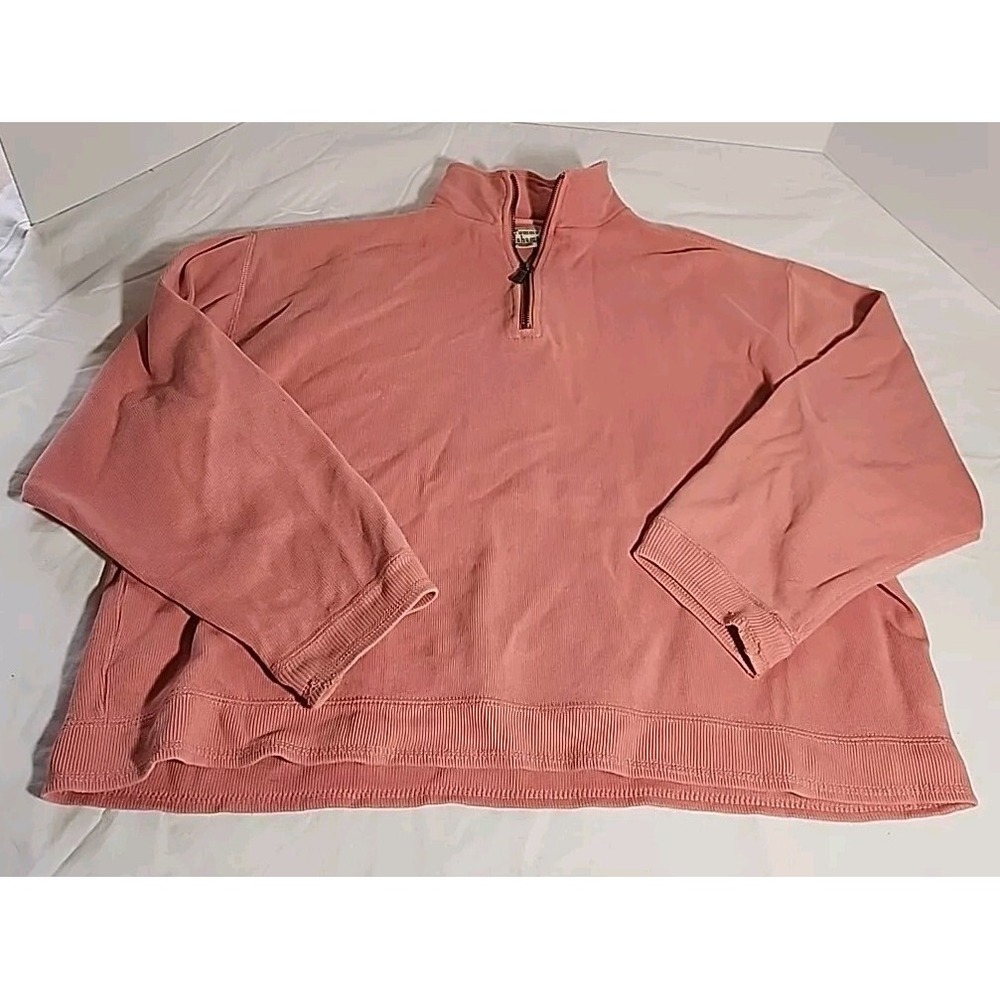 Vintage Tommy Bahama Mens Salmon 1/4 Zip Sz‎ S